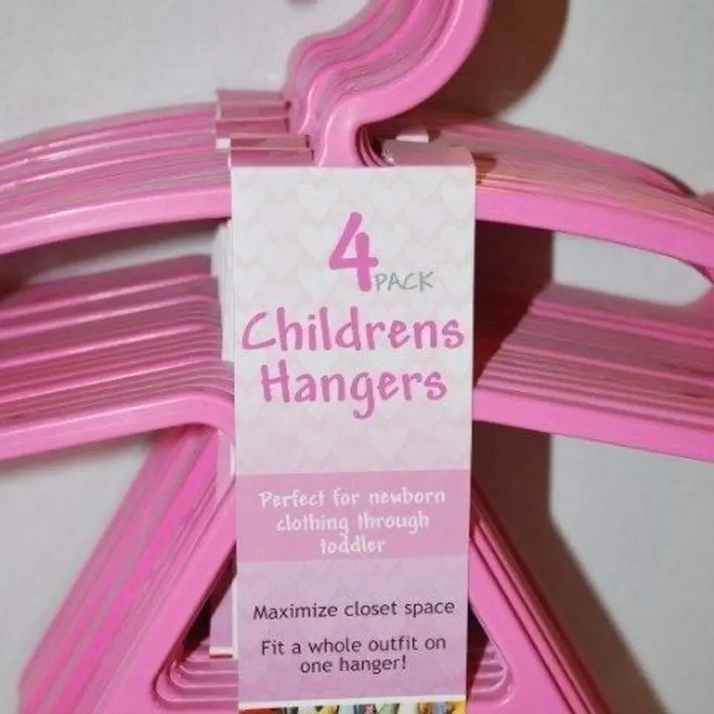 20 Pink Baby Hangers Bulk Bundle Retail Kids Newborn Toddler Closet Organizer
